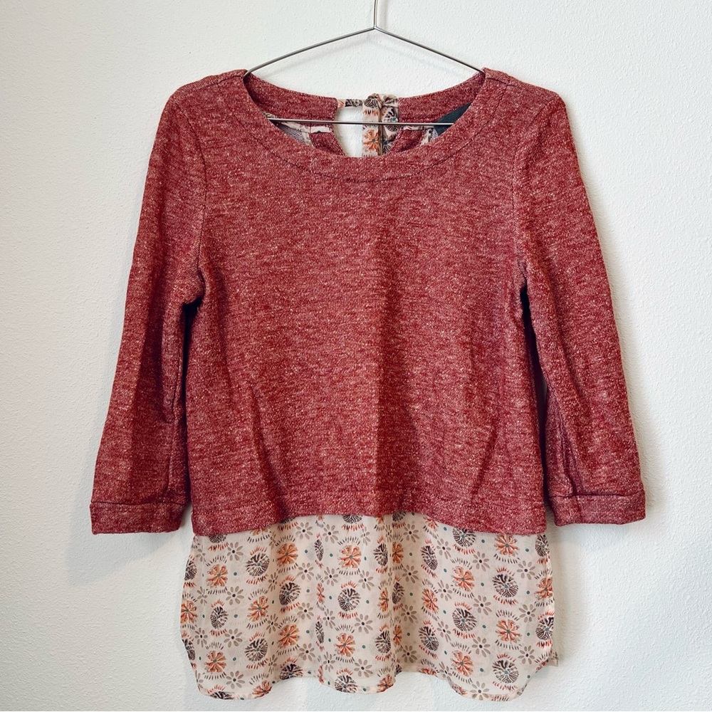 Sunday in Brooklyn {Anthropologie} Layered Knit Sweater Blouse